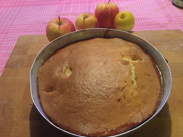 torta di mele appena sfornata