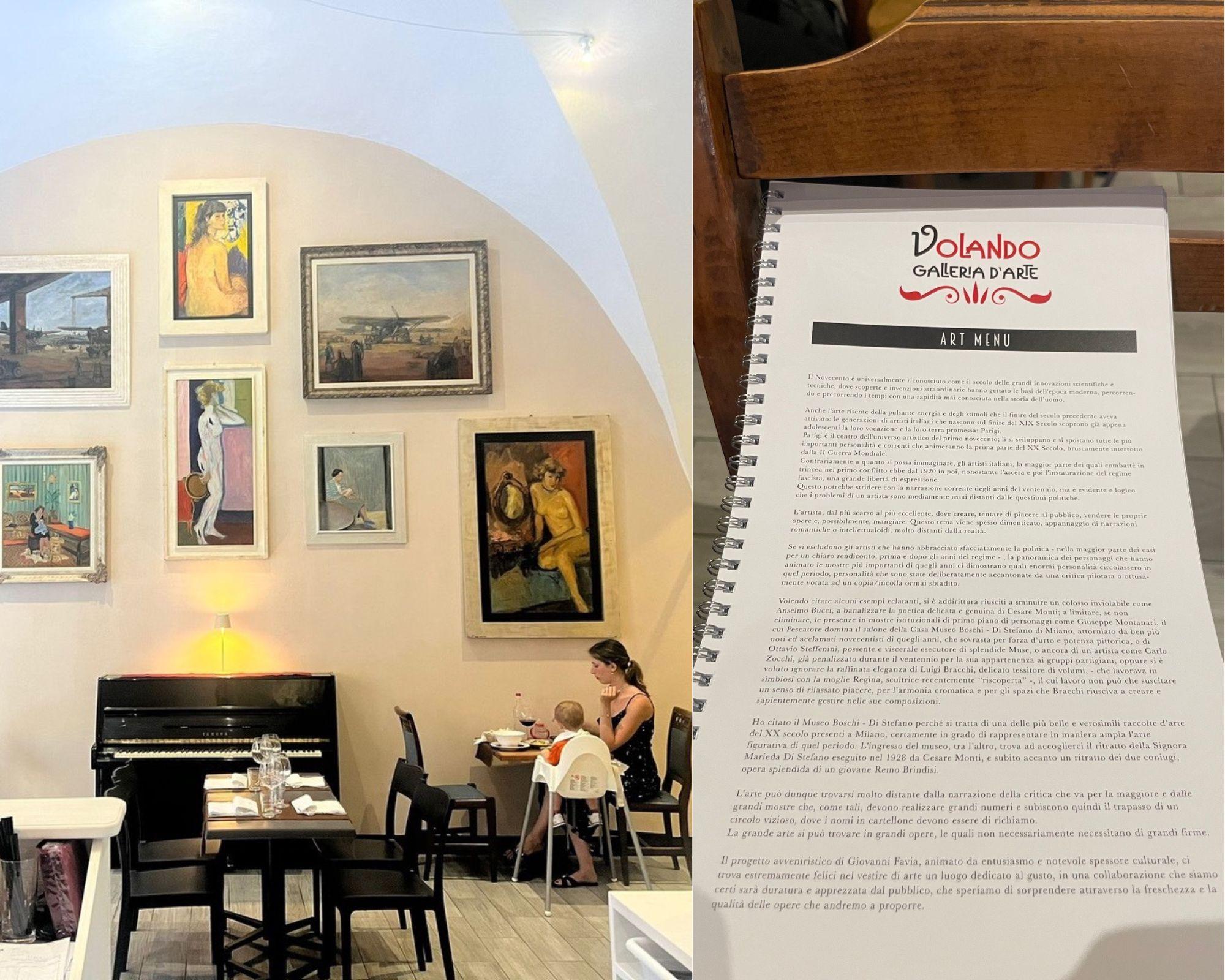Volando - Interno e Art menù