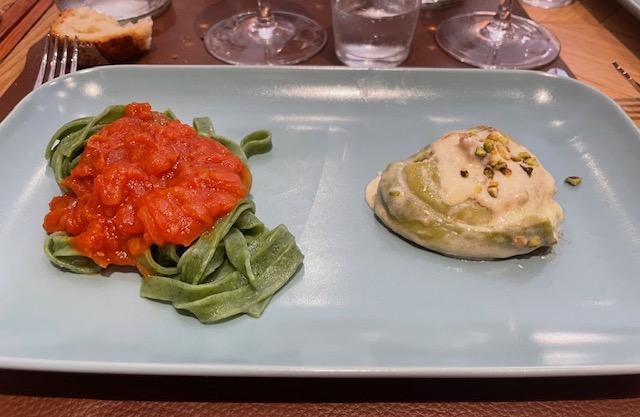Tagliatelle verdi al Friggione e Balanzone