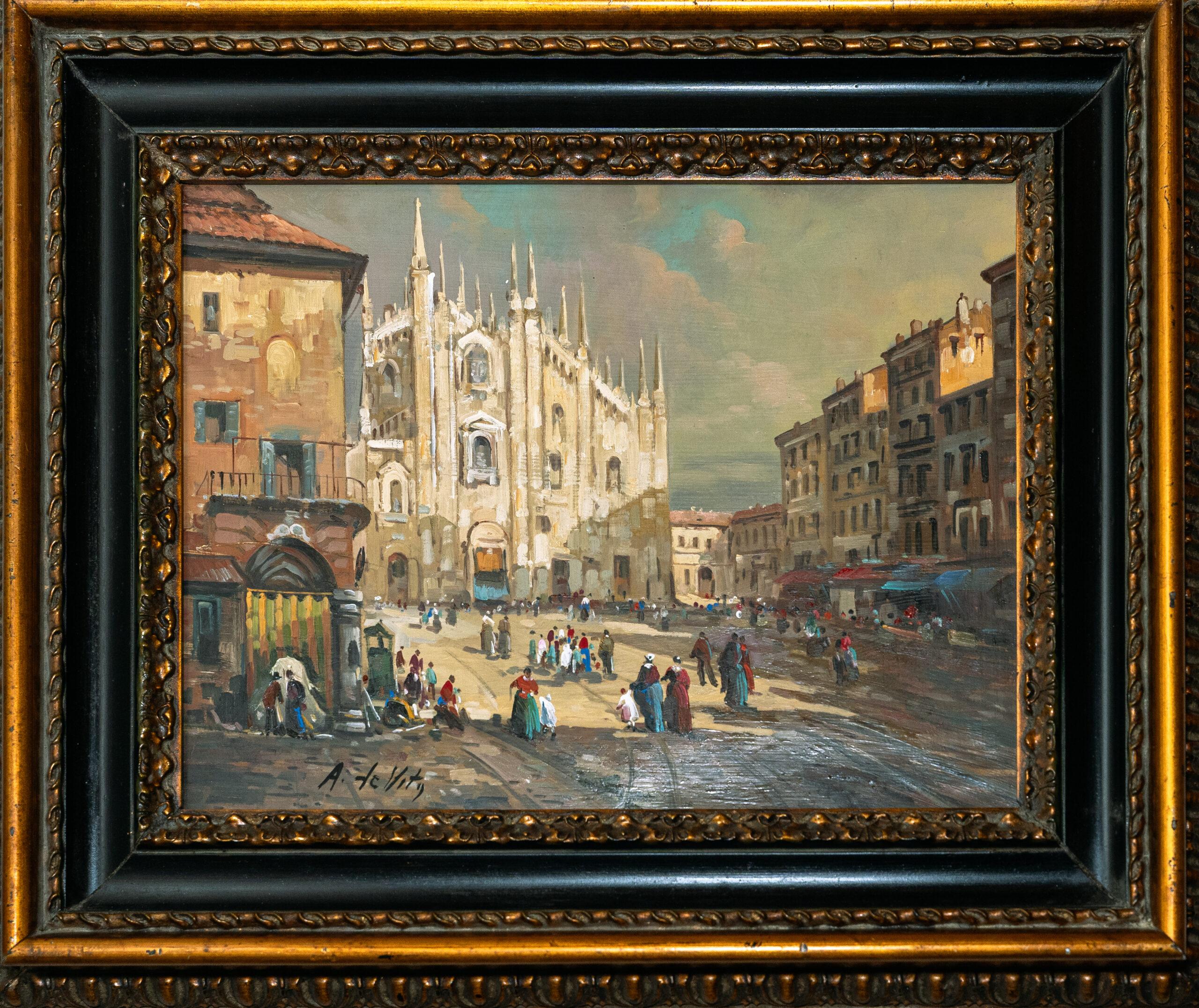 Antonio De Viti, Scorcio di Piazza Duomo Milano
