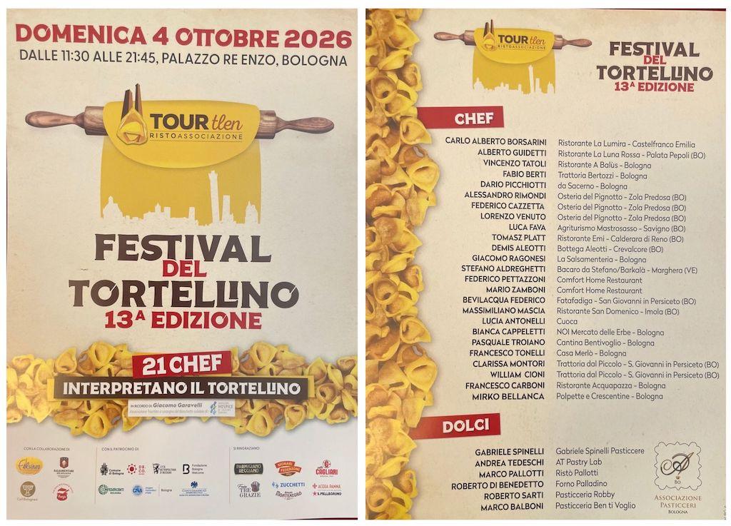 Poster 13esima edizione Festival del Tortellino